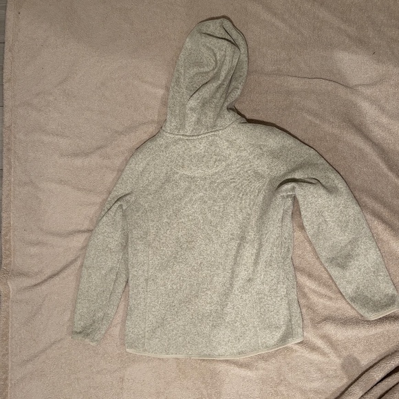 L.L. Bean's Sweater Fleece Full-Zip Hoodie in Cream - Women's Petite Small - Picture 4 of 10